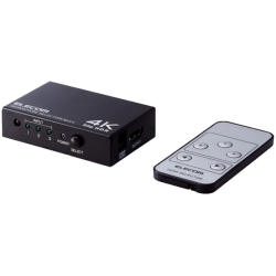 HDMI切替器/4K60P対応/3ポート/3入力1出力/専用リモコン付/ブラック DH-SW4KP31BK