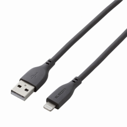 USB-A to LightningP[u/Ȃ߂炩/1.0m/O[ MPA-UALSS10GY