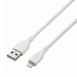 USB-A to LightningP[u/Ȃ߂炩/1.0m/zCg MPA-UALSS10WH