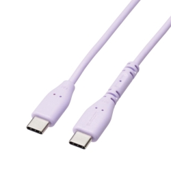 USB Type-C to USB Type-Cケーブル/USB Power Delivery対応/イージーグリップ/1.0m/パープル MPA-CCPSE10PU