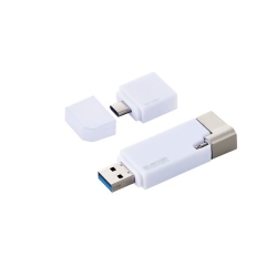 LightningRlN^USB/USB3.2(Gen1)/USB3.0Ή/256GB/Type-CϊA_v^t/zCg MF-LGU3B256GWH