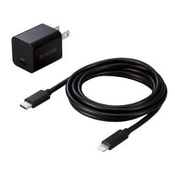 LightningAC[d/USB Power DeliveryΉ/20W/USB-C1|[g/USB-C - LightningP[ut/XCOvO/1.5m/ubN MPA-ACLP04BK