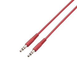 AUXケーブル/φ3.5-φ3.5/やわらか/2.0m/レッド AX-35MY20RD