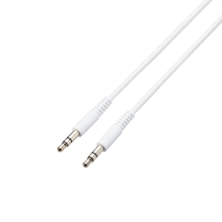 AUXケーブル/φ3.5-φ3.5/やわらか/1.0m/ホワイト AX-35MY10WH