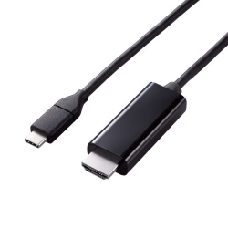 fϊP[u/USB Type-C - HDMI/~[OΉ/60Hz/炩/1.0m/ubN MPA-CHDMIY10BK