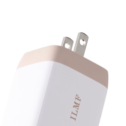 エレコム ILMF/AC充電器/USB充電器/USB Power Delivery対応/PPS対応/65W/USB-C2ポート/スイングプラグ/ホワイト MPA-ACCP43WH-IL