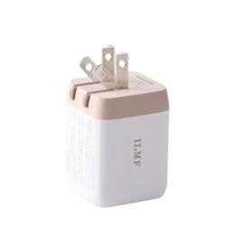 エレコム ILMF/AC充電器/USB充電器/USB Power Delivery対応/PPS対応/65W/USB-C2ポート/スイングプラグ/ホワイト MPA-ACCP43WH-IL