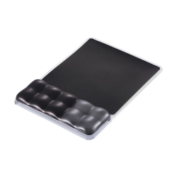 マウスパッド/ゲル/リストレスト付き/ブラック/グレー