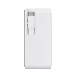 エレコム モバイルバッテリー/リチウムイオン電池/巻取り式ケーブル