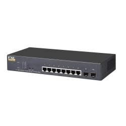 FXC Lite Smart PoEスマートスイッチ 8ポートタイプ(10/100/1000MPoE×8、1GSFP×2)MAX.75W + 同製品SB5バンドル NS2010VPEL-ES-ASB5