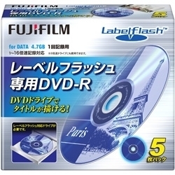 DVD-R 4.7GB LabelflashΉ:1`16{Ή 10mmP[X 5 DDR47HX5 LF 16X