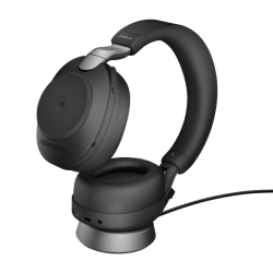Jabra 無線ヘッドセット USB-A 両耳 MS認定 充電スタンド付「Jab...