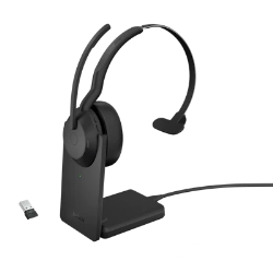 Jabra 無線ヘッドセット USB-A 片耳 UC認定 充電スタンド付「Jab...