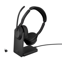 GNオーディオ Jabra 無線ヘッドセット 両耳 UC認定 充電スタンド付き