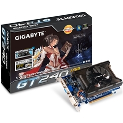 GIGABYTE グラフィックボード GeForce GT 240 / 1GB GV-N240D3-1GI-L2