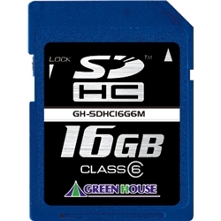 16GB SDHC Memory Card(Speed Class6)MLC`bv̗p^Cv GH-SDHC16G6M