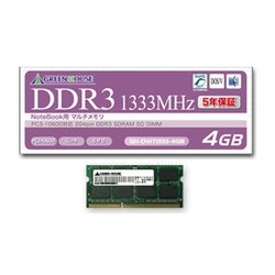 m[gp PC3-10600 204pin DDR3 SDRAM SO-DIMM 4GB GH-DWT1333-4GB