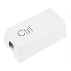 【クリックで詳細表示】Ctrlキー型ケーブルボックス ホワイト GH-CBX-W