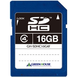 SDHCメモリーカード クラス4 16GB GH-SDHC16G4F