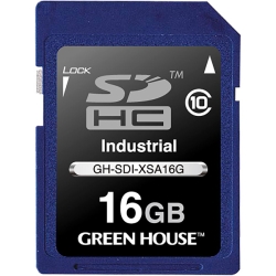 インダストリアルSDHCカード SLC -40〜+85℃ 16GB GH-SDI-XSA16G