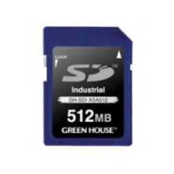 インダストリアルSDカード SLC -40〜+85℃ 512MB GH-SDI-XSA512