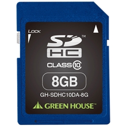 SDHCメモリーカード 8GB クラス10 +データ復旧サービス GH-SDHC10DA-8G