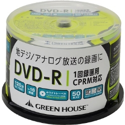 DVD-R CPRM ^p 4.7GB 1-16{ 50Xsh CNWFbgΉ GH-DVDRCB50