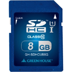 SDHCメモリーカード UHS-I クラス10 8GB GH-SDHCUB8G