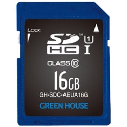 データ復旧サービス付 SDHCメモリーカード UHS-I クラス10 16GB GH-SDC-AEUA16G