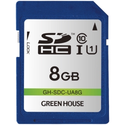 SDHCメモリーカード UHS-I クラス10 8GB GH-SDC-UA8G