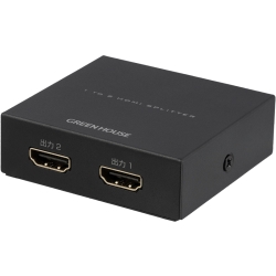 HDMIスプリッター USB給電 Input1+Output2ポート GH-HSPG2-BK