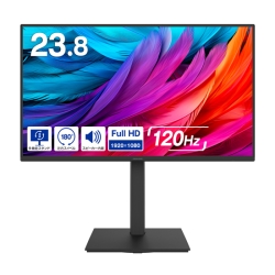 グリーンハウス 23.8型ワイド広視野角液晶ディスプレイ/1920×1080/DisplayPort、HDMI/ブラック/スピーカー:あり/昇降スタンド GH-LCW24VH-BK
