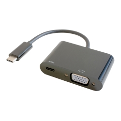 USB Type-C VGA変換アダプター(PD充電対応) ブラック GP-CV15H/B