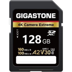 Gigastone SD card 128GB UHS-1U3 V30 A2�X�y�b�N SD�J�[�h �ő�ǂݎ�葬�x160MB/s 4K�r�f�I�B�e�Ή� Cemera  Extreme �M�K�X�g�[��