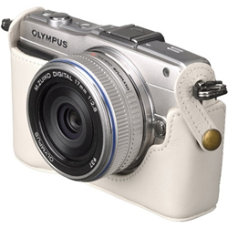 ハクバ写真産業 本革ボディケース OLYMPUS PEN mini E-PM2用 ホワイト