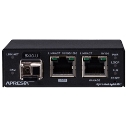 APRESIA Systems ApresiaLightMC-BX40U SNMP管理機能付メディアコンバーター 10/100/1000M、SMF1芯、最大40km伝送 APLMCBX40U