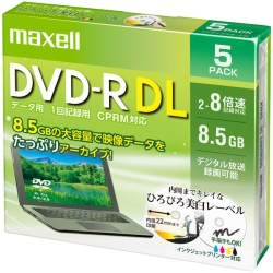 f[^pDVD-R DL 8.5GB 8{ v^uzCg 5pbN 1vP[X DRD85WPE.5S