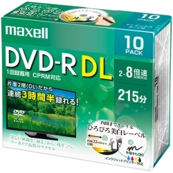 ^p DVD-R DL Ж2w 2-8{ 10pbN 5mmvP[X Chv^u(zCg) DRD215WPE.10S