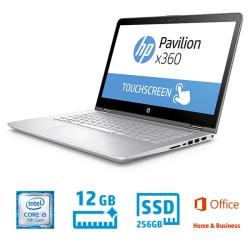 HP Pavilion x360 14-ba037TU(Cor i5-7200U/12GB/SSD 256GB/OfficeH&B) 1ZH07PA-AANZ