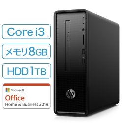 HP Slim Desktop 290-p0108jp (Core i3-9100/8GB/HDD 1TB/DVDC^[/Office H&B 2019) 6DW23AA-AABZ