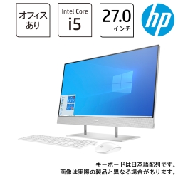 HP All-in-One 27-dp0118jp (27型フルHD/IPS/10点タッチ/Core i5-10400T/メモリ8GB/SSD 512GB+HDD 2TB/Win10 Home/Office H&B 2019) 1V7J0AA-AAAB