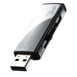 USB 2.0/1.1Ή tbV[uToteBag Smartv8GB Vo[ TB-AT8G/S