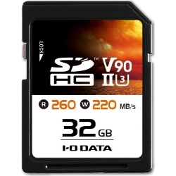 UHS-II UHSスピードクラス3/Video Speed Class 90対応 SDメモリーカード 32GB SD2U3-32G