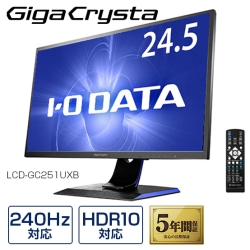 24.5^/1920×1080/HDMIADisplayPort/ubN/Xs[J[:/240HzΉuGigaCrystav LCD-GC251UXB