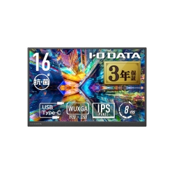 ���o�C���f�B�X�v���C 16�^/1920×1200/HDMI(�~�j)�AUSB Type-C(DisplayPort Alt Mode)/�u���b�N/�X�s�[�J�[�F����/�F�N�₩�ȍL�F�惂�o�C���f�B�X�v���C��WUXGA�Ή�/�R��