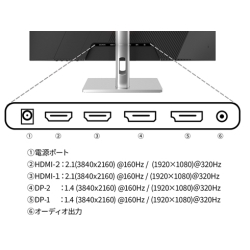 JAPANNEXT ゲーミング液晶ディスプレイ 27型/3840×2160/HDMI×2、DP×2