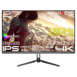 �Q�[�~���O�t���f�B�X�v���C 27�^/3840×2160/HDMI×2�ADP×1�AUSB-C×1/�u���b�N/�X�s�[�J�[�L/2�N�ۏ�