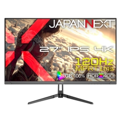 JAPANNEXT ゲーミング液晶ディスプレイ 27型/3840×2160/HDMI×2、DP×2