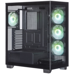 KRC-AT01�V���[�Y ATX�}�U�[�{�[�h�Ή� �K���X�p�l��(�t�����g�E���T�C�h)�̗p ARGB�t�@������ �s���[���XPC�P�[�X (�u���b�N)