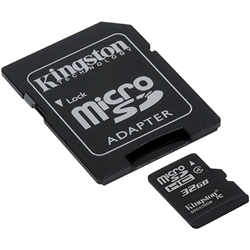 32GB microSDHCJ[h Class4 w/SD Adapter SDC4/32GB